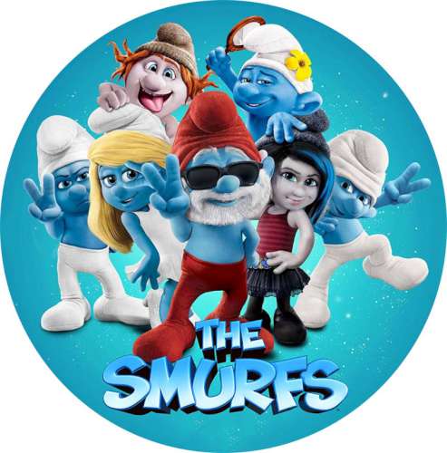 The Smurfs Edible Icing Image - Click Image to Close